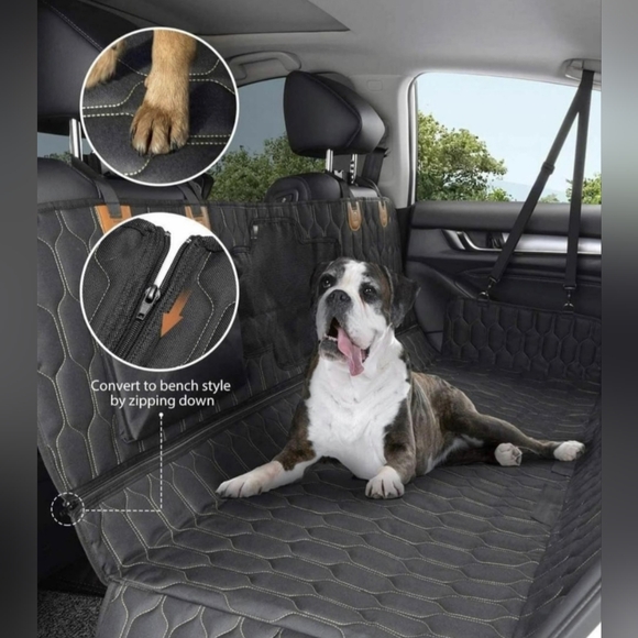 Dog Luxury Car SUV 4 in 1 Seat Cover Scratch Proof Pet Car Seat Belt GEGD093AB - Picture 12 of 13